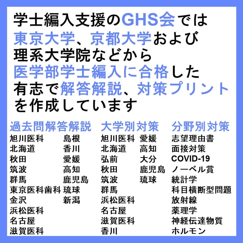 滋賀医科大学 総合問題(2023年度) | GHS会STORES店 滋賀医科大学 総合問題(2023年度) | GHS会STORES店