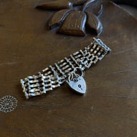 ヴィンテージ　シルバー　ゲートチェーン　パドロックブレスレット　1978年製