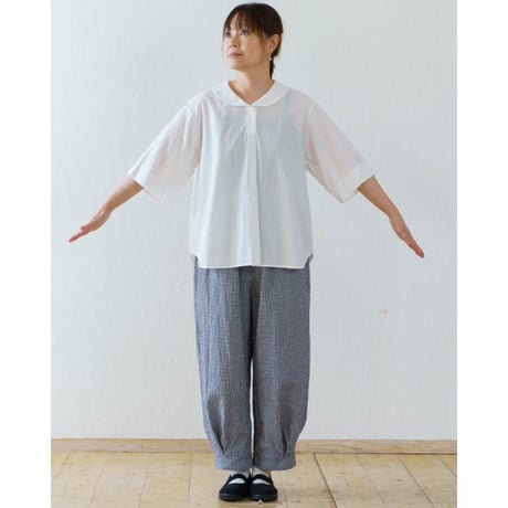 ショールカラーブラウス LUEUF