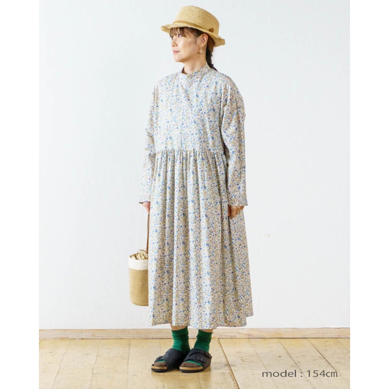 花柄ギャザーワンピース | LUEUF