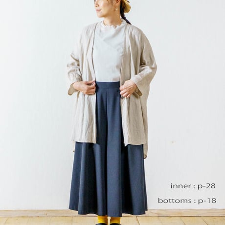 フレンチリネンワンボタンカーデ LUEUF