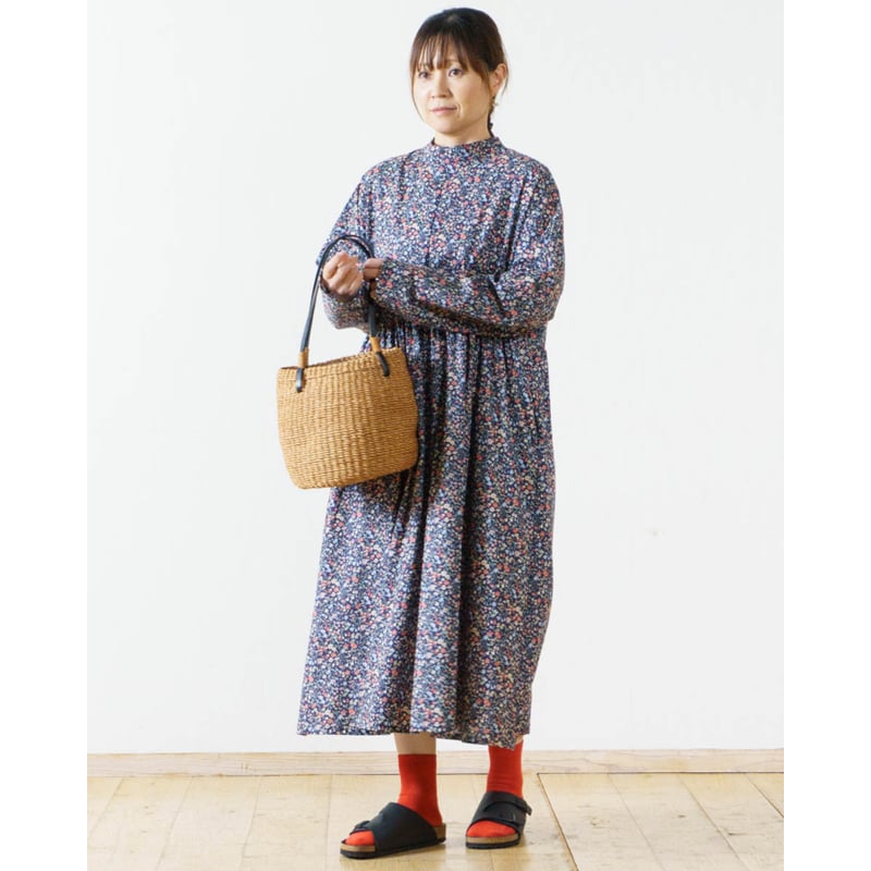 花柄ギャザーワンピース | LUEUF
