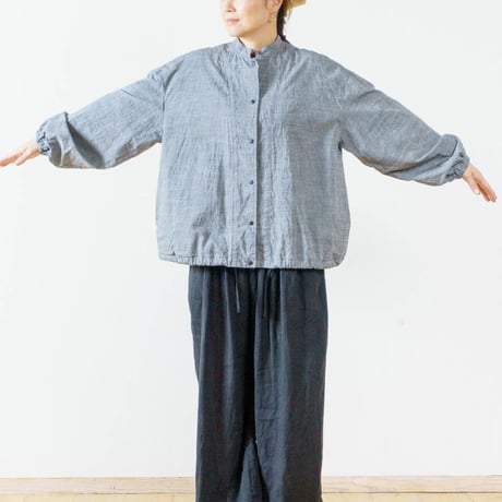 裾シャーリングブルゾン LUEUF