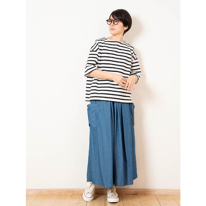 journal standard luxe バスクボーダー フードプルオーバー ボーダー ボートネックプルオーバー（Tシャツ／カットソー