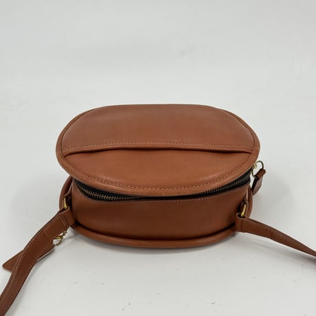 COACH キャンティーンバッグ 9920 ブラウンレザー ラウンド ショルダーバッグ