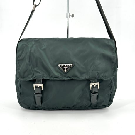 PRADA ミラノ テスートナイロン グリーン ショルダーバッグ