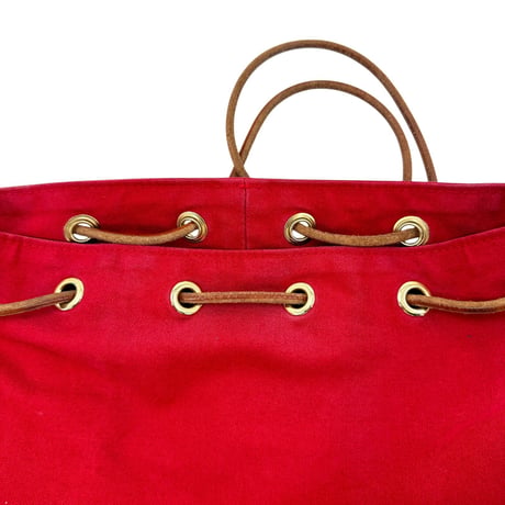 HERMES ポロションミミルPM キャンバス レッド バックパック ショルダーバッグ