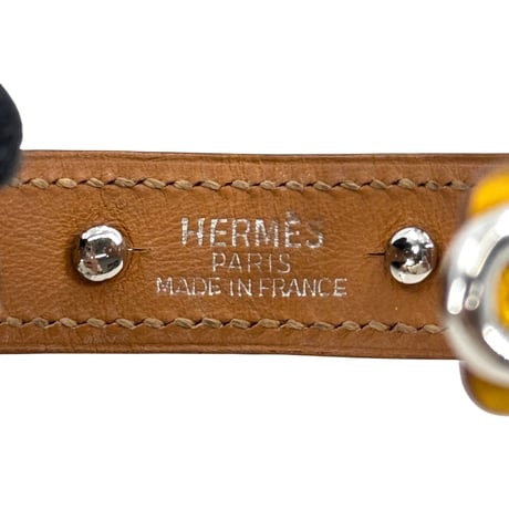 HERMES シェーヌダンクル レザー ブレスレット バングル