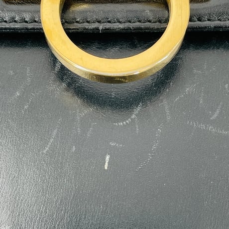 Salvatore Ferragamo ブラック レザー ガンチーニ レディース 2way ハンドバッグ