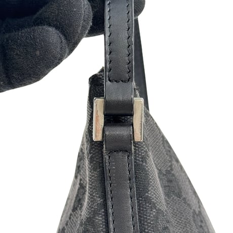 GUCCI ブラック GGキャンバス ハンドバッグ