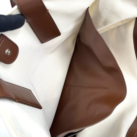 YOSHIMOTO NARA x STELLA McCARTNEY ホワイト キャンバス ショルダーバッグ