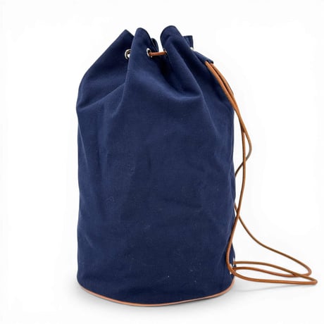 HERMES ポロションミミルPM ネイビーキャンバス 巾着 バックパック