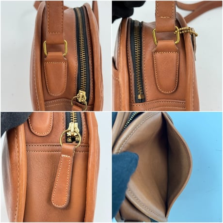 COACH キャンティーンバッグ 9920 ブラウンレザー ラウンド ショルダーバッグ