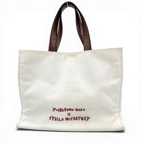 YOSHIMOTO NARA x STELLA McCARTNEY ホワイト キャンバス ショルダーバッグ