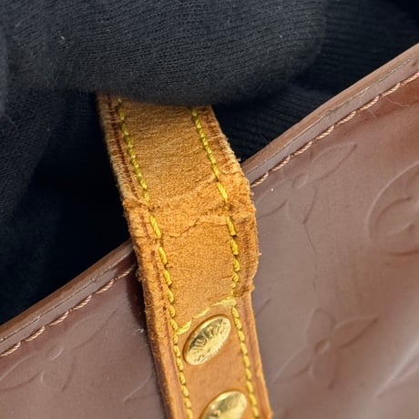 LOUIS VUITTON リードPM ヴェルニ レザー ブロンズ ハンドバッグ M91145