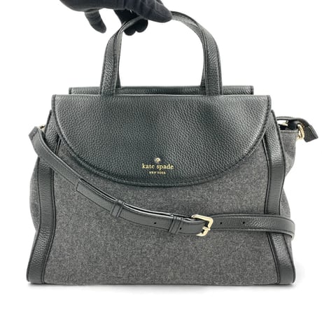 Kate Spade New York ブラックレザー レディース 2way ハンドバッグ