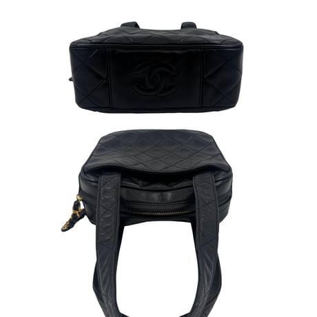 CHANEL　ハンドバッグ　ラムスキン　ブラック