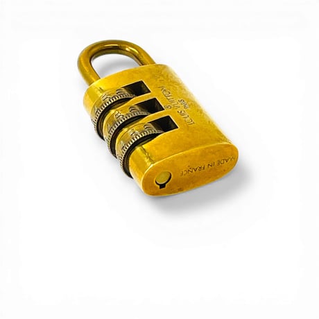 LOUIS VUITTON 南京錠 ダイヤル 金メッキ