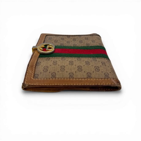 GUCCI GG キャンバス シェリーライン ヴィンテージ 二つ折り財布