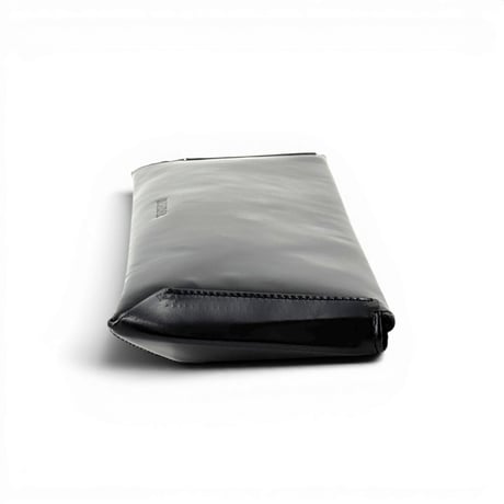 Jil Sander ブラックレザー エンボスロゴ フラットクラッチポーチバッグ 保存袋