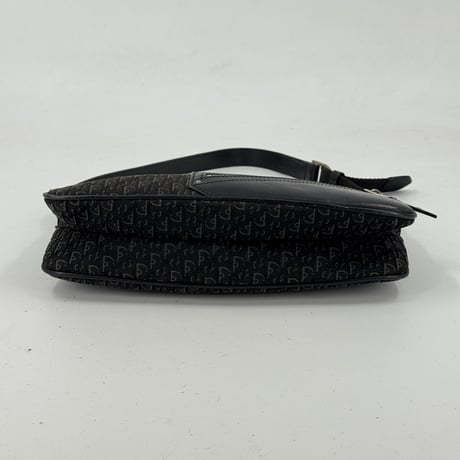 DIOR トロッター キャンバス ブラック ジッピー ワンショルダーバッグ