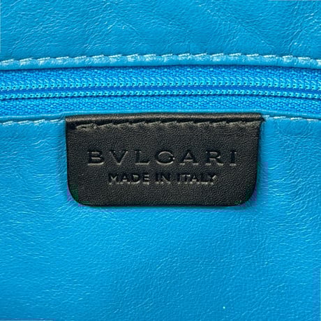 BVLGARI ブラックレザー ショルダーバッグ
