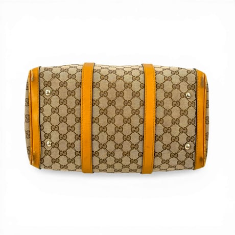 GUCCI GGキャンバス ベージュ ボストンバッグ イタリア製