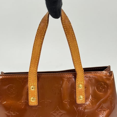 LOUIS VUITTON リードPM ヴェルニ レザー ブロンズ ハンドバッグ M91145