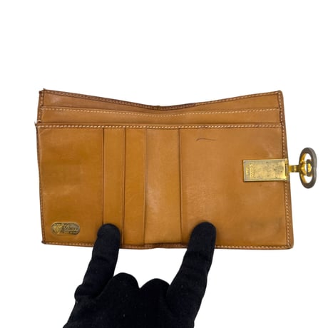 GUCCI GG キャンバス シェリーライン ヴィンテージ 二つ折り財布