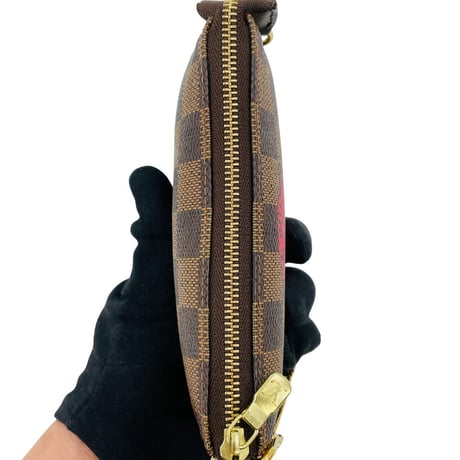 LOUIS VUITTON ダミエ エベヌ ミニポシェット アクセサリー ポーチ トTRUNKD&バッグS N58011