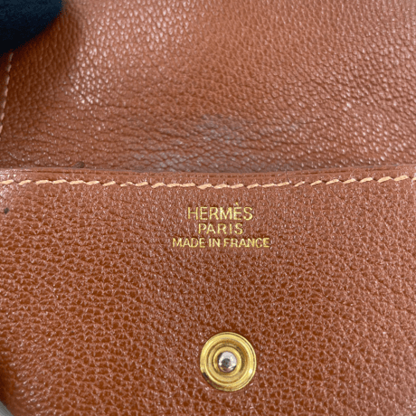 HERMES　コインケース　ルヴァンキャトル　レザー　ブラウン