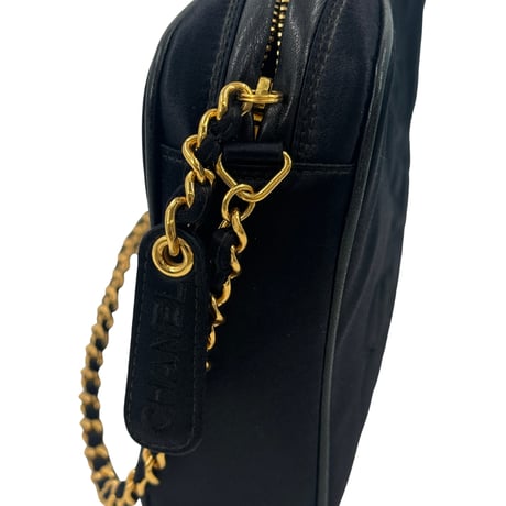 CHANEL　サテンチェーンショルダー　カメリア