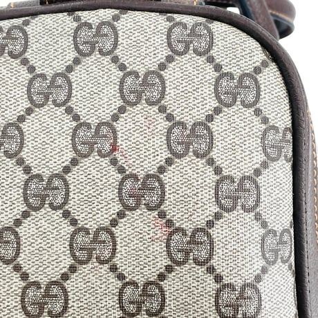 GUCCI GGキャンバス ベージュ シェリーライン イタリア製 レディース ボストンバッグ