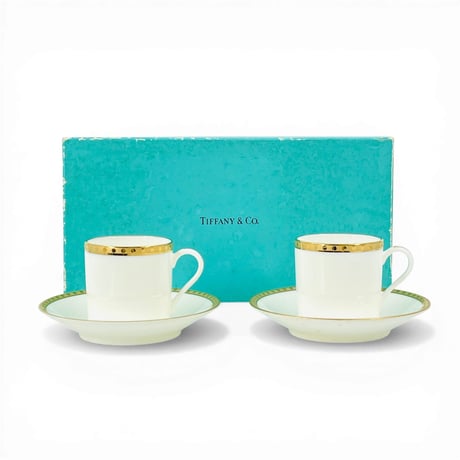 TIFFANY マグカップ ホワイト 磁器 2個セット