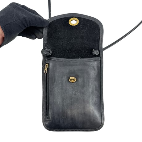 COACH オールドコーチ ブラックショルダーバッグ