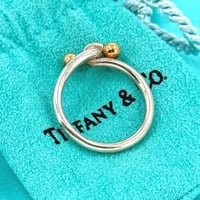 TIFFANY フック＆アイ リング SV925 18K ヴィンテージ