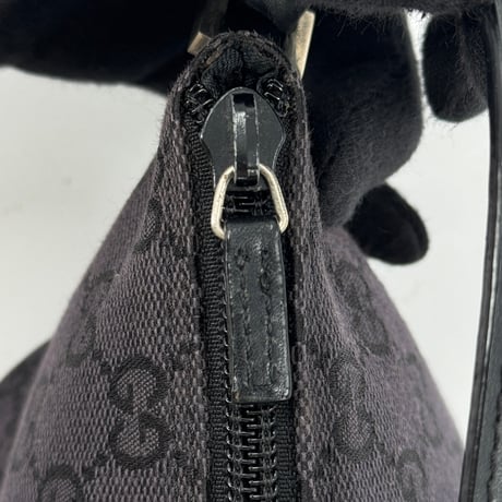 GUCCI GGモノグラムキャンバス グレー ハンドバッグ アクセサリーバッグ