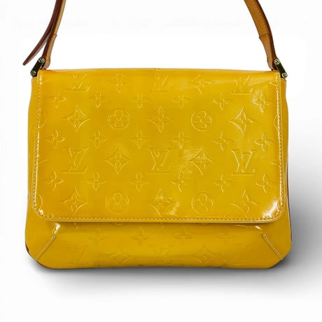 LOUIS VUITTON モノグラム ヴェルニス トンプソンストリート イエロー M91071 ショルダーバッグ