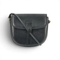 BURBERRY ブラックレザー ヴィンテージ ショルダーバッグ