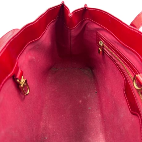 LOUIS VUITTON モノグラム ヴェルニ レッド ウィルシャーPM M93642 ハンドバッグ