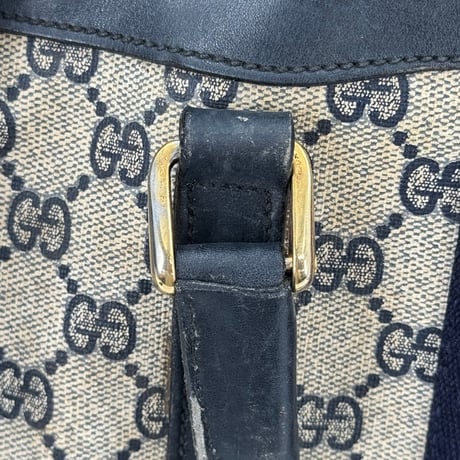 GUCCI GGスプリーム シェリーライン ベージュ ボストンバッグ