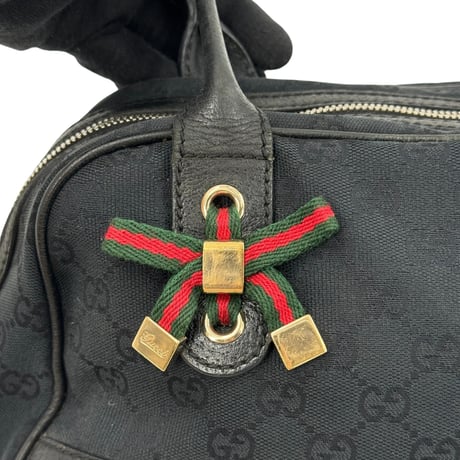 GUCCI プリンシー ミニボストン GGキャンバス ダークブルー 161720 シェリーライン