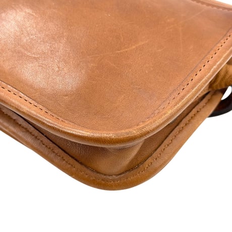 COACH ブラウン フルグレインレザー ショルダーバッグ オールドCOACH