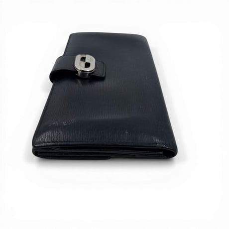 GUCCI ブラックレザー 二つ折り 長財布