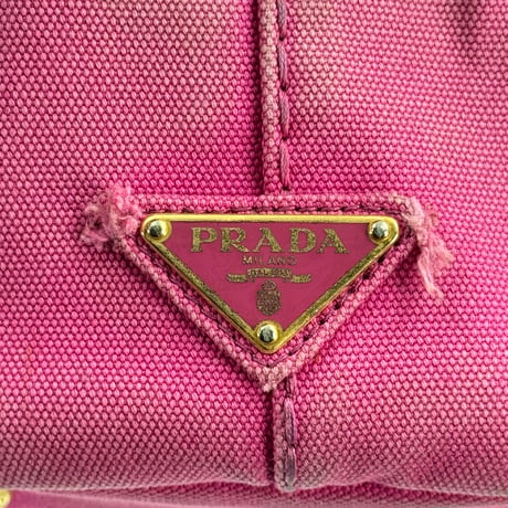 PRADA ミラノ デニム カナパ ピンク 2WAY ハンドバッグ ショルダーバッグ