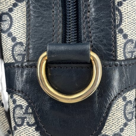 GUCCI オールド GUCCI GGスプリーム ネイビー レッド ヴィンテージ 2WAY ボストンバッグ 010 378