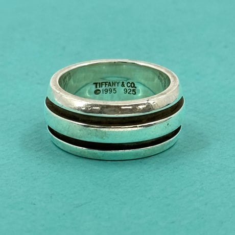 TIFFANY グルーヴド ダブルライン リング SV925