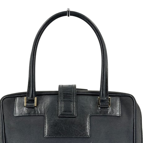 GUCCI GG ブラックキャンバス ハンドバッグ