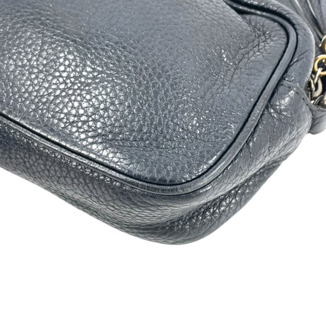 GUCCI ブラックレザー ソーホー GG ミニショルダーバッグ 347994