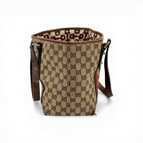GUCCI GGキャンバス シェリーライン ベージュ トートバッグ